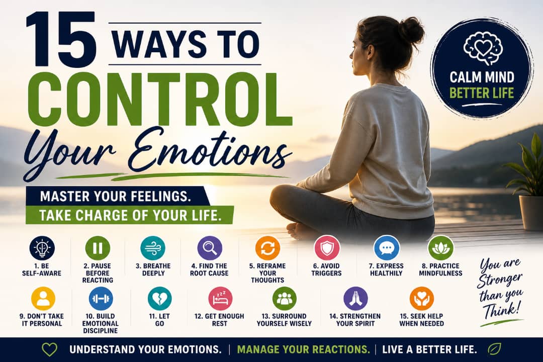 15 ways to control your emotions. master your feelings, take charge of your life.