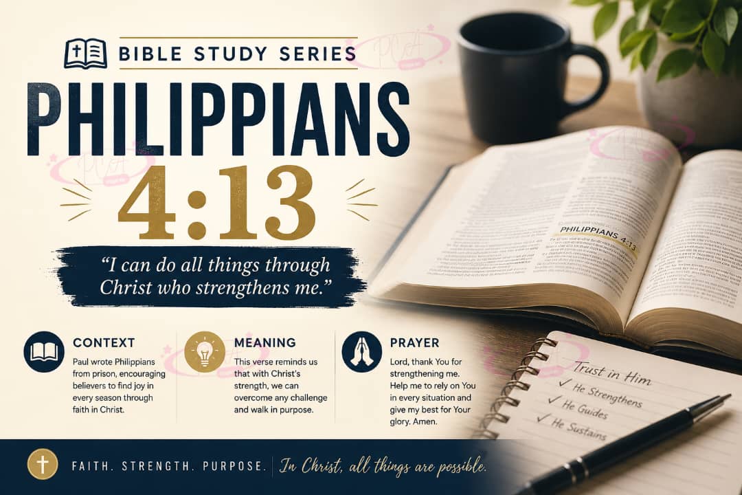 Philippians 4:13 I can do all things through Christ that strengthens me.