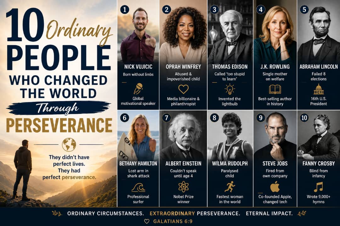 10 ORDINARY PEOPLE WHO CHANGED THE WORLD THROUGH PERSEVERANCE