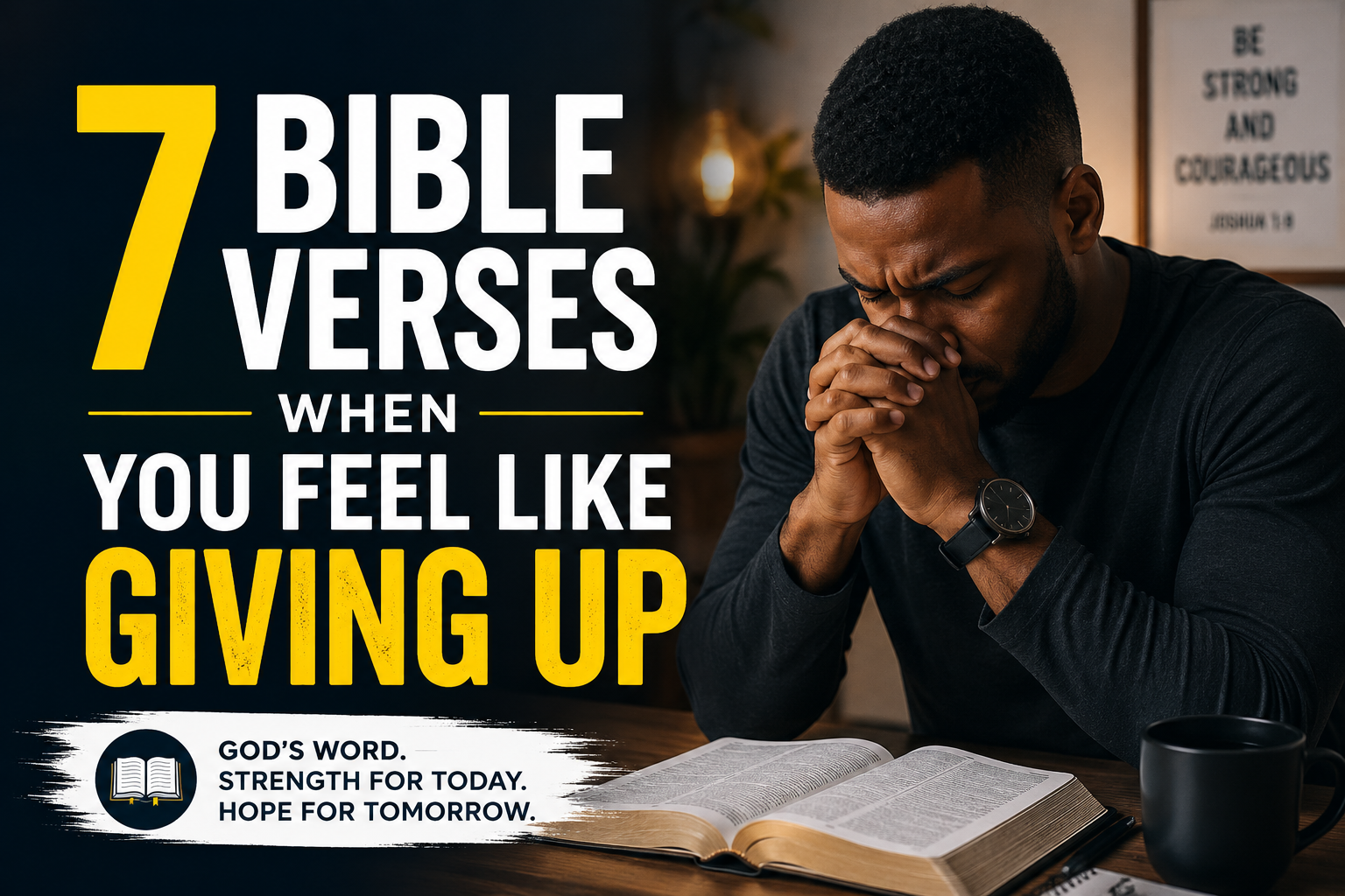 7 BIBLE VERSES WHEN YOU FEEL LIKE GIVING UP