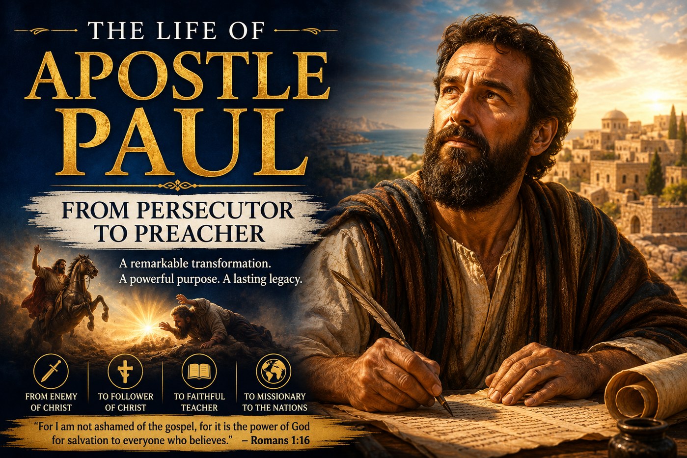 THE LIFE OF APOSTLE PAUL FROM PERSECUTOR TO PREACHER