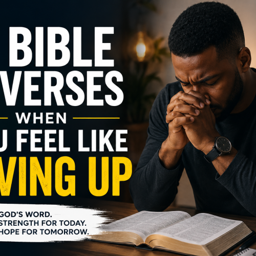 7 BIBLE VERSES WHEN YOU FEEL LIKE GIVING UP